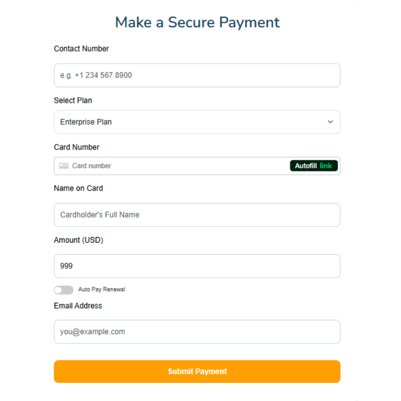 Choose Plan & Payment